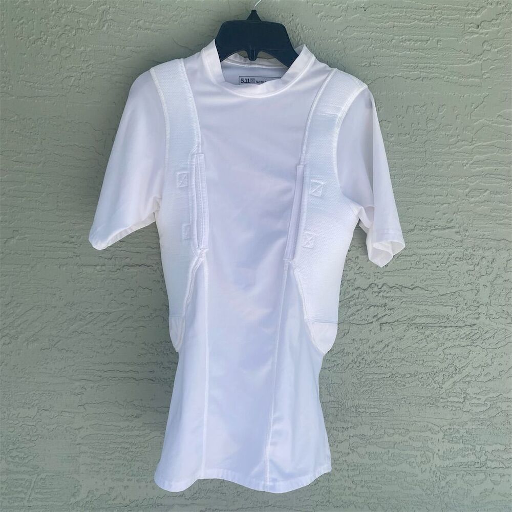 5.11 Tactical Men's Compression Holster Tank Shirt White Size M
